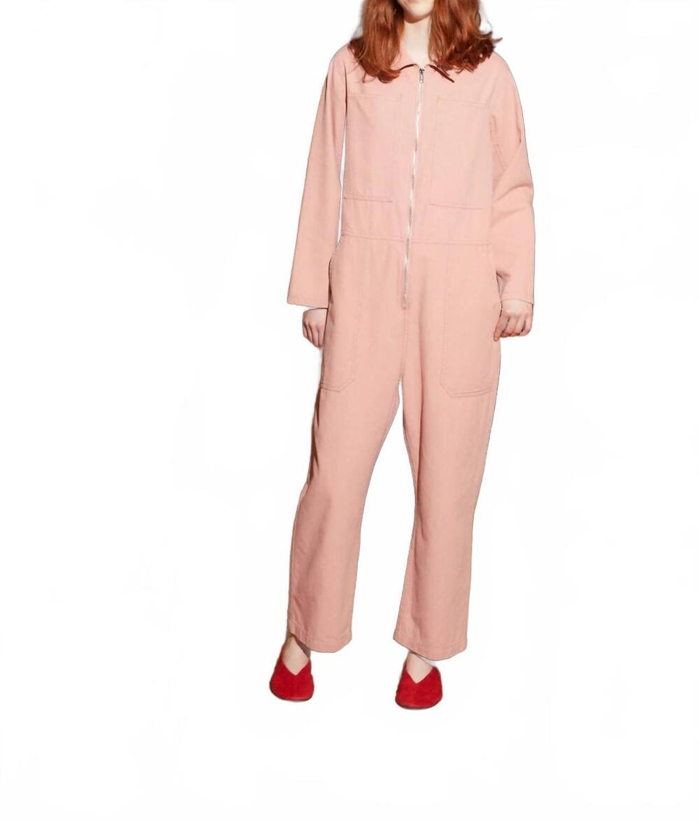 NEW L.F. MARKEY women's dominic boilersuit in blush